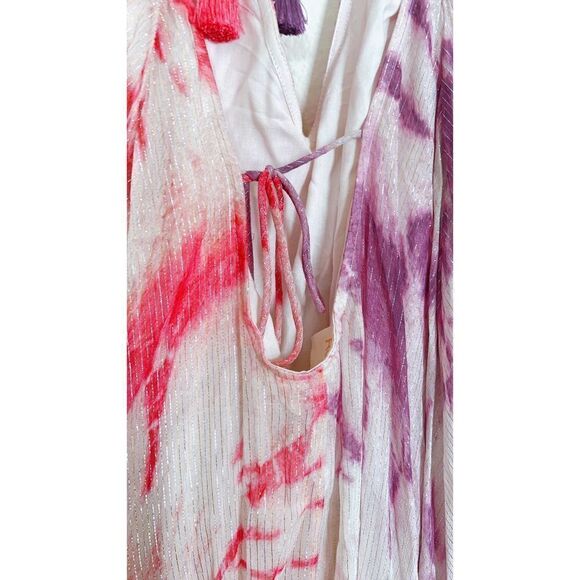 Rococo Sand Ava Maxi Dress in Fuchsia & Lilac Large - Picture 9 of 11